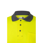 Unisex long-sleeved piqué polo, cotton, polyester, 150 g/m2, Velilla grey colour sixth view