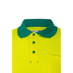 Unisex long-sleeved piqué polo, cotton, polyester, 150 g/m2, Velilla green colour sixth view