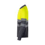 Extra-large piqué polo shirt, cotton and polyester, 150 g/m2, Velilla grey colour third view