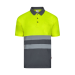 Unisex short-sleeved work polo shirt, birdseye fabric, 140 g/m2, Velilla grey colour second view