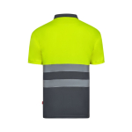 Unisex short-sleeved work polo shirt, birdseye fabric, 140 g/m2, Velilla grey colour