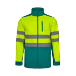 Softshell work jacket with fleece lining, polyester, 280 g/m2, Velilla green colour second view