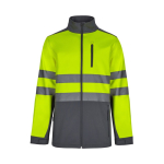 Extra-large softshell work jacket with fleece lining, 280 g/m2, Velilla grey colour second view