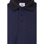 Unisex work polo shirt, short sleeves, polyester, 200 g/m2, Velilla blue colour sixth view