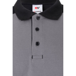 Unisex work polo shirt, short sleeves, polyester, 200 g/m2, Velilla grey colour sixth view