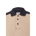 Unisex work polo shirt, short sleeves, polyester, 200 g/m2, Velilla beige colour sixth view