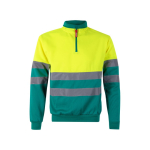 Two-tone polar work jumper in polyester, 300 g/m2, Velilla yellow colour second view