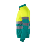Two-tone polar work jumper in polyester, 300 g/m2, Velilla yellow colour third view