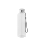 RPET bottle with translucent finish and steel lid, 600 ml transparent colour