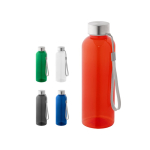 RPET bottle with translucent finish and steel lid, 600 ml various colours