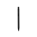 Recycled aluminium ballpoint pen with rubber finish, blue ink black colour second view