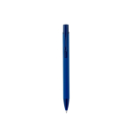 Recycled aluminium ballpoint pen with rubber finish, blue ink blue colour second view