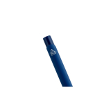 Recycled aluminium ballpoint pen with rubber finish, blue ink blue colour third view