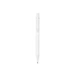 Recycled aluminium ballpoint pen with rubber finish, blue ink white colour second view