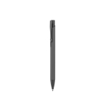 Recycled aluminium ballpoint pen with rubber finish, blue ink grey colour first view