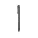 Recycled aluminium ballpoint pen with rubber finish, blue ink main view