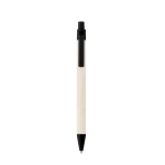 Recycled aluminium ballpoint pen made from milk cartons, blue ink black colour second view