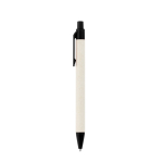 Recycled aluminium ballpoint pen made from milk cartons, blue ink black colour