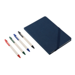 Recycled aluminium ballpoint pen made from milk cartons, blue ink