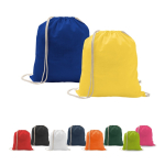 Drawstring backpack in recycled cotton and polyester, 150 g/m2 various colours