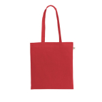 Recycled cotton-polyester shopping bag, 150 g/m2 red colour