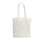 Recycled cotton-polyester shopping bag, 150 g/m2 white colour