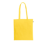 Recycled cotton-polyester shopping bag, 150 g/m2 yellow colour