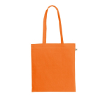 Recycled cotton-polyester shopping bag, 150 g/m2 orange colour
