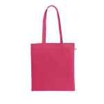 Recycled cotton-polyester shopping bag, 150 g/m2 pink colour