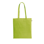 Recycled cotton-polyester shopping bag, 150 g/m2 light-green colour