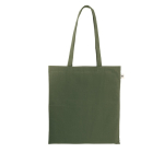 Recycled cotton-polyester shopping bag, 150 g/m2 military green colour