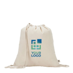 Natural recycled cotton drawstring backpack, 180 g/m2 main view