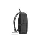 Recycled polyester backpack with lining for 16” laptop dark grey colour third view