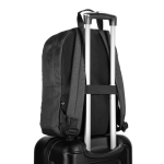 Recycled polyester backpack with lining for 16” laptop dark grey colour fifth view