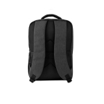 Padded recycled polyester backpack for 15.6” laptop dark grey colour second view