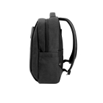 Padded recycled polyester backpack for 15.6” laptop dark grey colour third view
