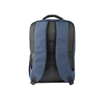 Padded recycled polyester backpack for 15.6” laptop navy-blue colour second view