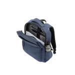 Padded recycled polyester backpack for 15.6” laptop navy-blue colour fourth view