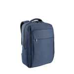 Padded recycled polyester backpack for 15.6” laptop navy-blue colour