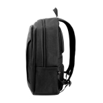 Water-repellent recycled polyester backpack for 17.3” laptop black colour third view
