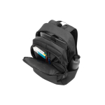 Water-repellent recycled polyester backpack for 17.3” laptop black colour fourth view
