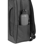 Water-repellent recycled polyester backpack for 17.3” laptop black colour sixth view