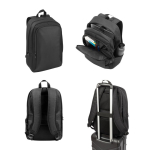 Water-repellent recycled polyester backpack for 17.3” laptop various colours