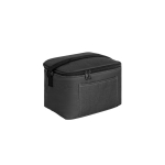 Recycled polyester thermal bag with adjustable strap, 7L black colour