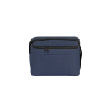 Recycled polyester thermal bag with adjustable strap, 6L blue colour first view