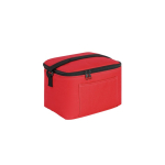 Recycled polyester thermal bag with adjustable strap, 7L red colour