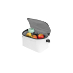 Recycled polyester thermal bag with adjustable strap, 6L white colour fourth view
