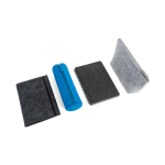 Cylindrical recycled felt pencil case with zip closure first view