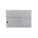 Recycled felt sleeve with compartment for 14” laptop light grey colour