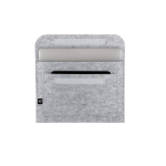 Recycled felt sleeve with compartment for 14” laptop light grey colour
